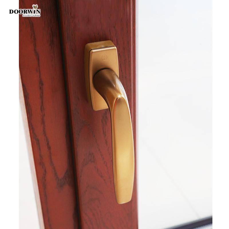 Doorwin China Factory Supplied Half Circle Front Door Glass Around Wood Entry Doors Glass Casement H