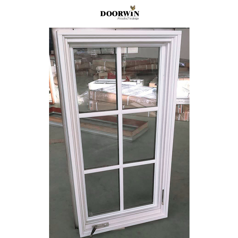 Chicago project white stain wooden double glass dormer soundproof cheap price american crank out win