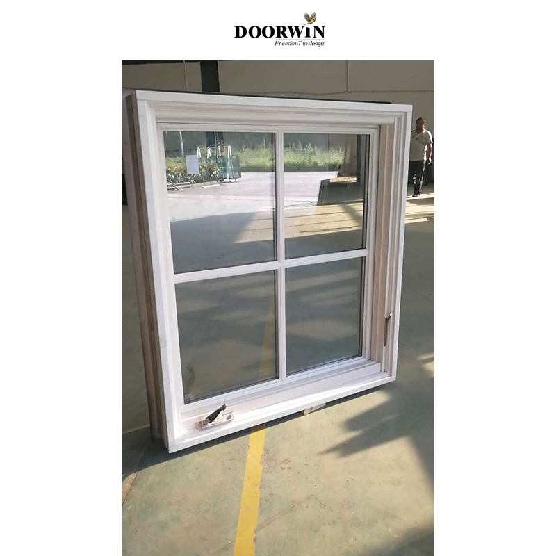 Chicago project white stain wooden double glass dormer soundproof cheap price american crank out win