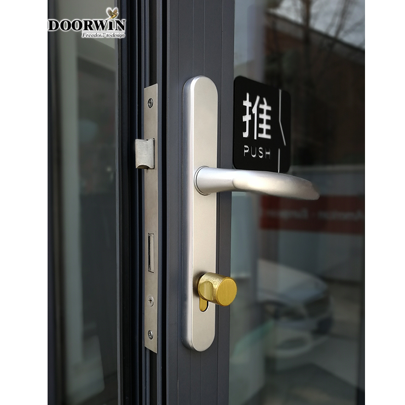 Doorwin America most popular Patio Bi-Folding Door Folding Sliding Door wholesale System Aluminum Gl