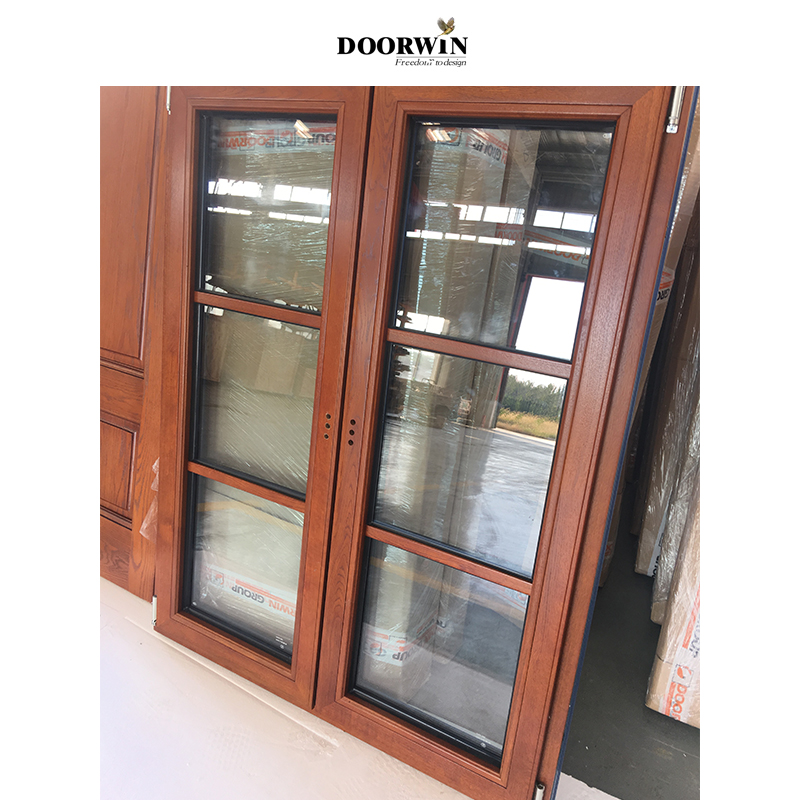 Doorwin Factory Directly Supply Australia stand solid wood window wooden frame French glass window