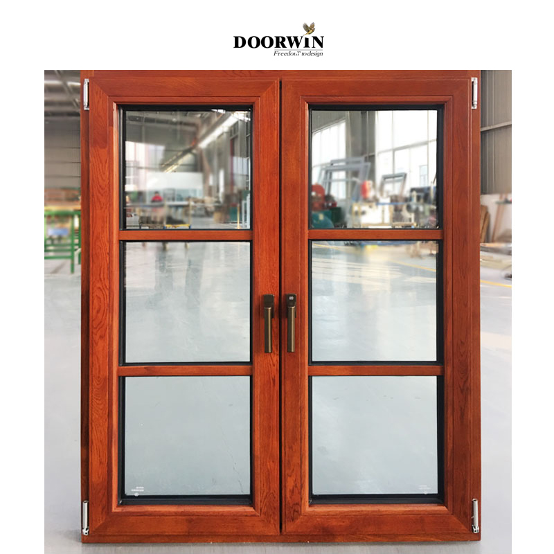 Doorwin Factory Directly Supply Australia stand solid wood window wooden frame French glass window