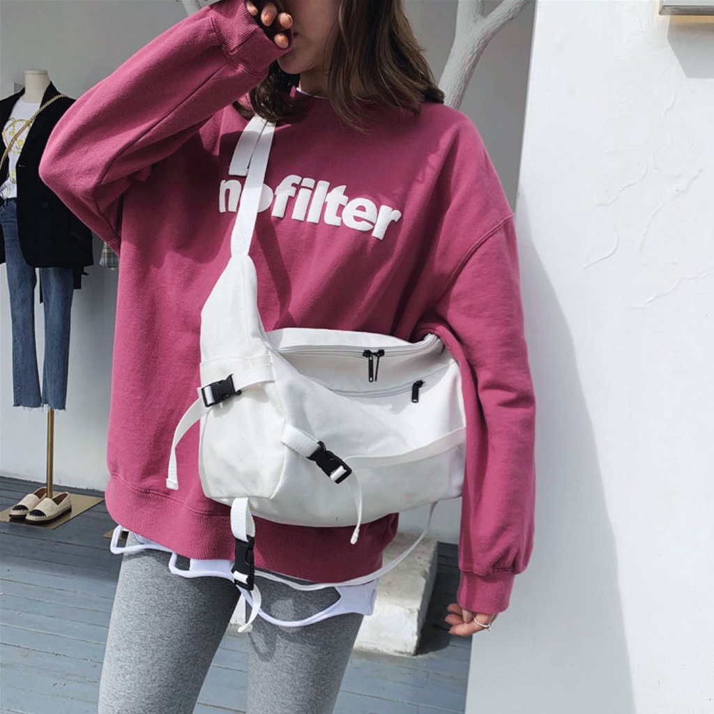 B099 Large Capacity Canvas Bag Lelaki Bag Perempuan Travel Bag Silang Besar Bag Silang Canvas 大容量帆布斜