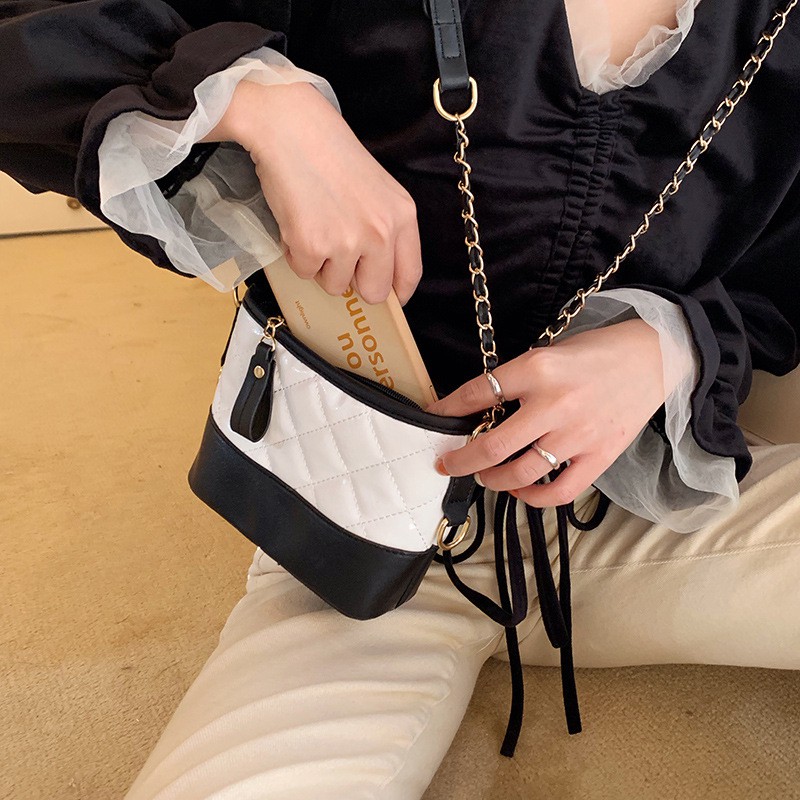 New fashion chain bag Diamond lattice single shoulder bag Vagabond bag