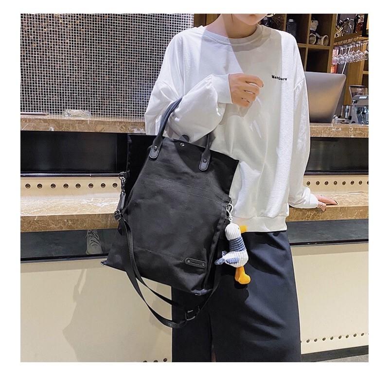 【Clear Stock】Cute Duck Korean Fashion Women Canvas bag Shoulder Bag High capacity bag