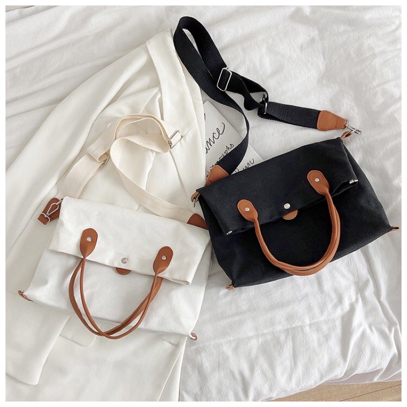 【Clear Stock】Cute Duck Korean Fashion Women Canvas bag Shoulder Bag High capacity bag