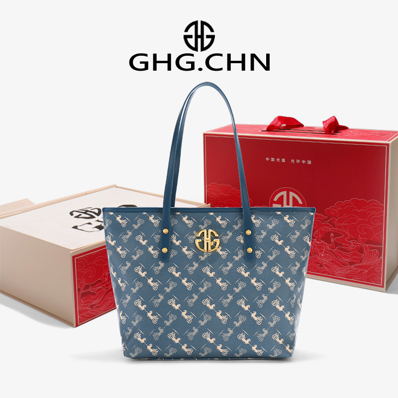 Custom fashion Classic women's handbag PVC blue large volume luxury designer women's shoulder bag