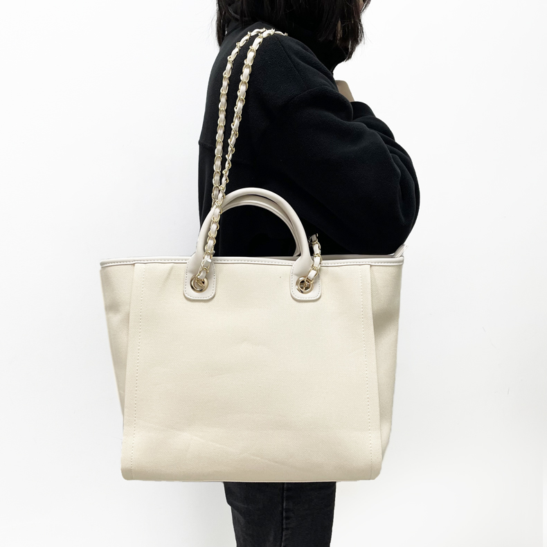 high quality multi use cotton canvas tote bag chai