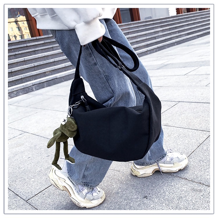 B149 Unisex Quality Thick Canvas Beg Crossbody Beg Shoulder Beg High Capacity Travel Beg Silang Kanv