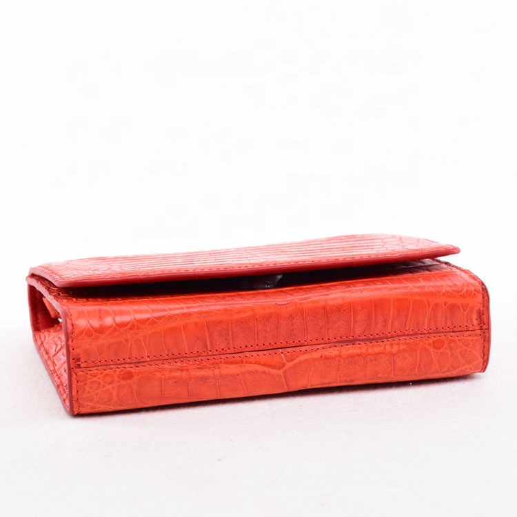 Simple style Crocodile mini chain  cross body  bags luxury real crocodile  leather  purse crocodile 