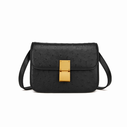 New arrivals women hand bags leather handbag black ostrich skin handbag supplier red crossbody handb