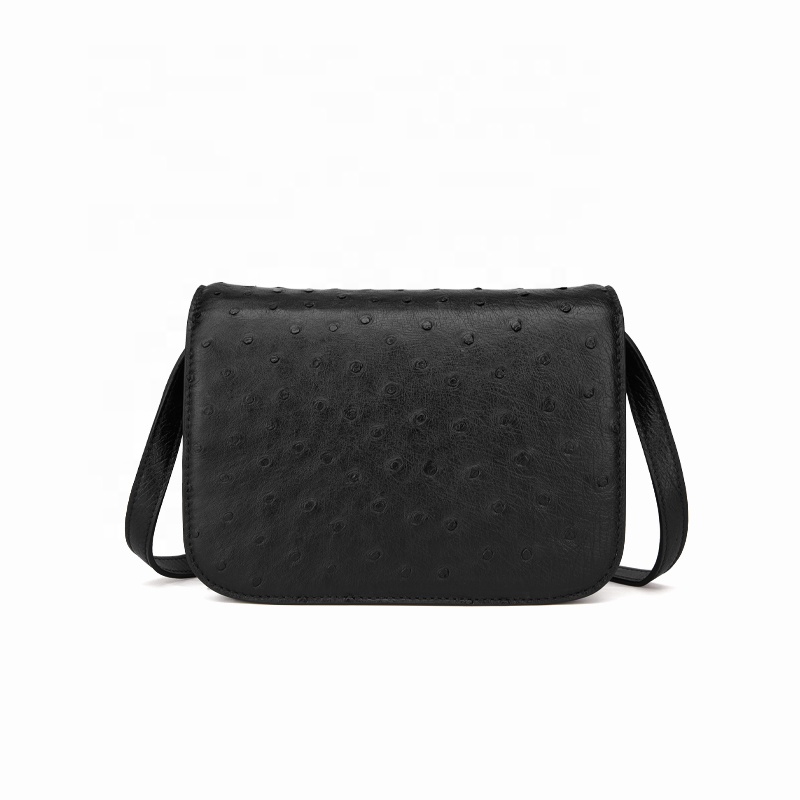 New arrivals women hand bags leather handbag black ostrich skin handbag supplier red crossbody handb