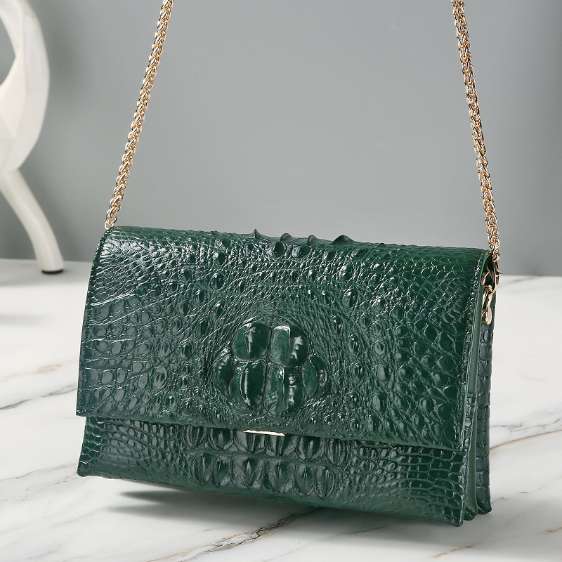 Crocodile skin women 2022 new summer leather senior sense chain bag crossbody bag women fashion ever