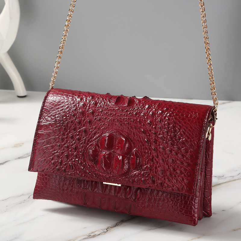 Crocodile skin women 2022 new summer leather senior sense chain bag crossbody bag women fashion ever
