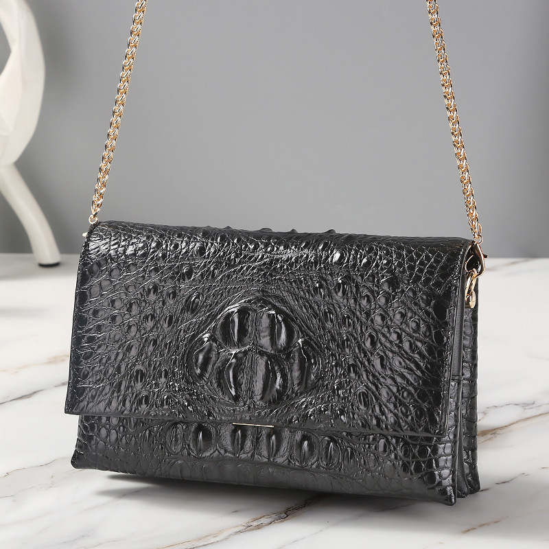 Crocodile skin women 2022 new summer leather senior sense chain bag crossbody bag women fashion ever