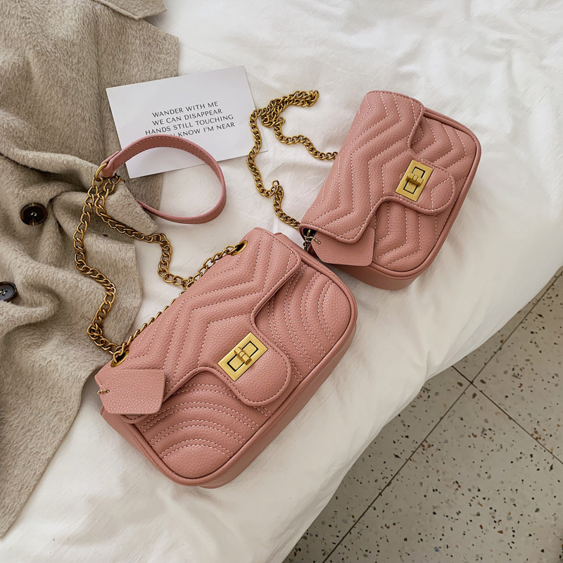 New Trend Luxury Designers Fashion Handbags Messenger Shoulder Bag Sling Bag Purses Pu Leather Chain