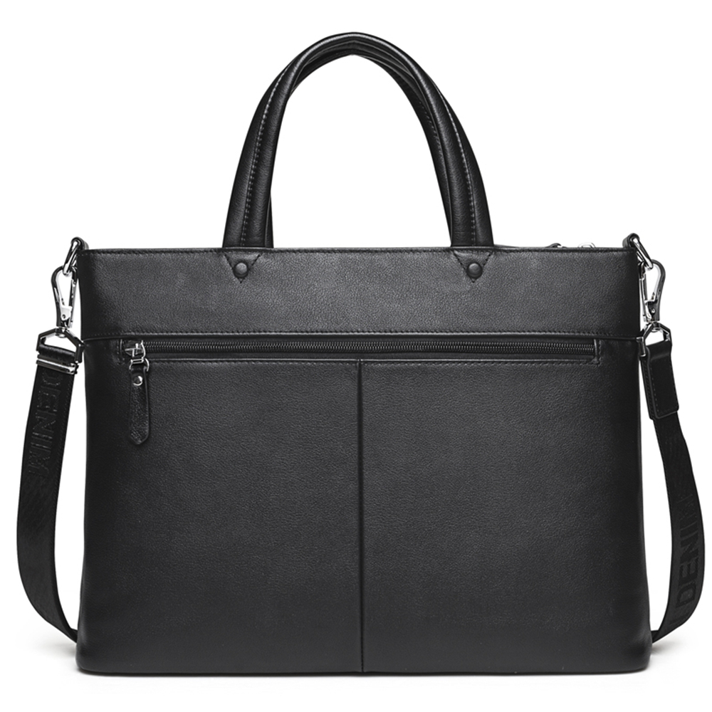 BISON DENIM Genuine Leather Men Briefcase Bags Bus