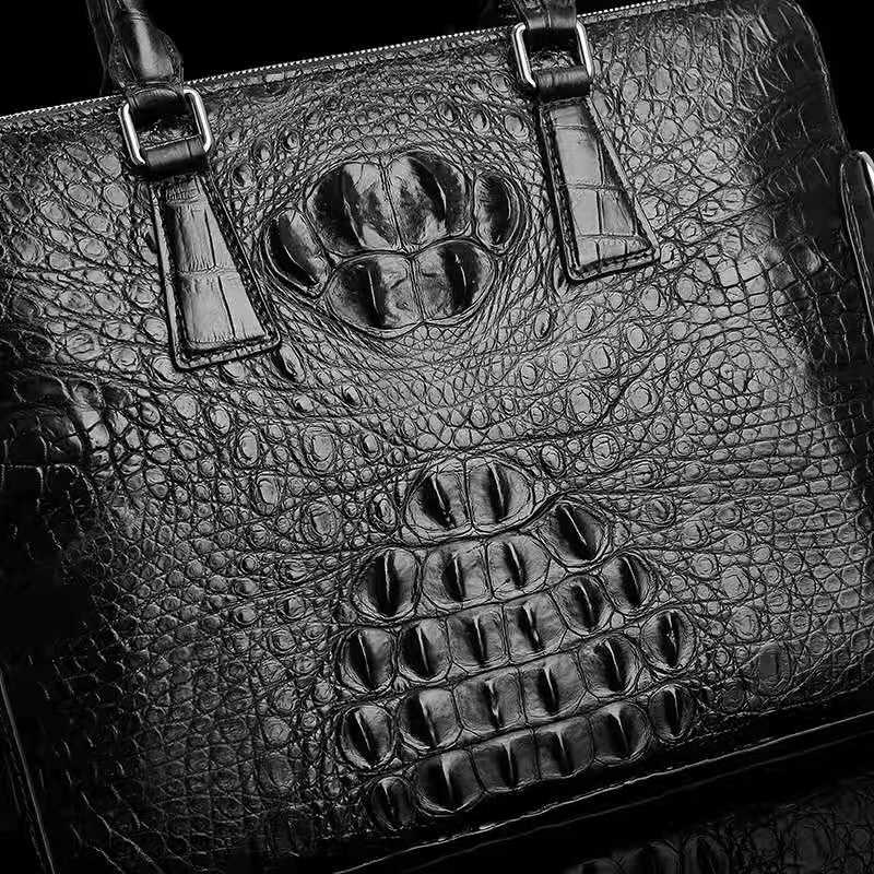 Luxury genuine crocodile leather briefcase crocodile skin laptop bag top quality business men's brie