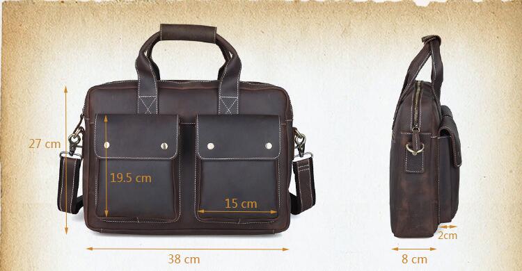 Business briefcase handbag leather man shoulder bag Multi-functional computer case