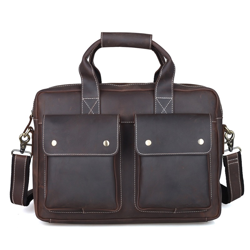 Business briefcase handbag leather man shoulder bag Multi-functional computer case