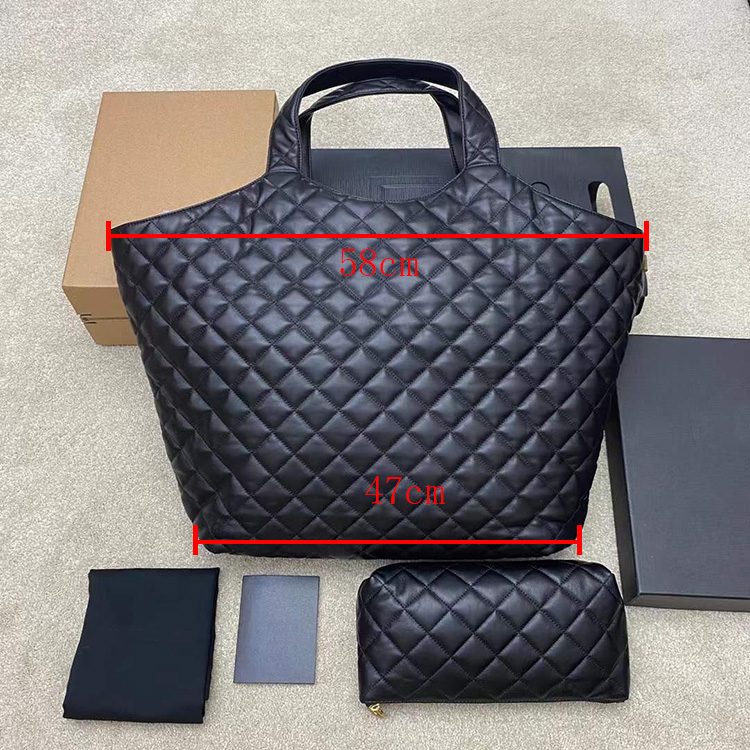 mirror quality maxi icare shopping handbags real leather large size lady purse new designer famous b