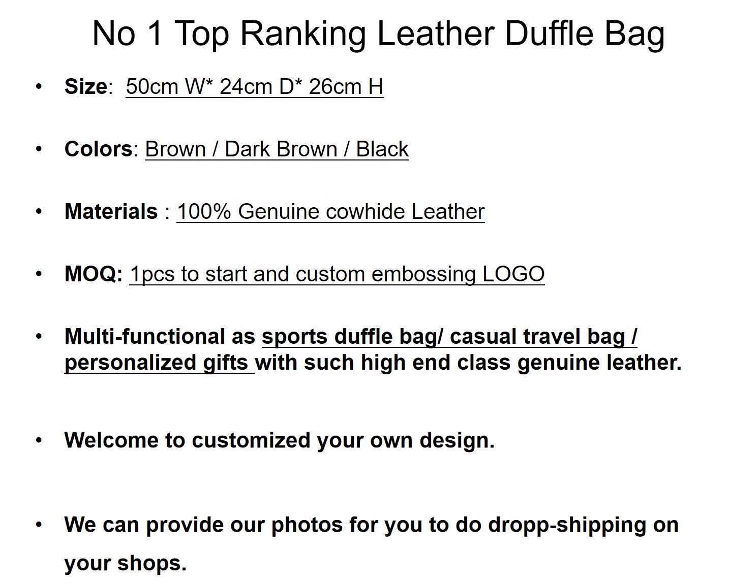 Handmade Custom Leather Duffle bags for Men and wholesale Leather Travel Overnight Weekend Sports Gy