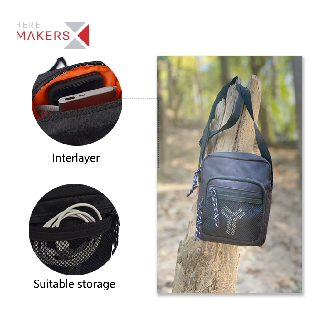 Custom Logo Polyester Mens Messenger Bag Crossbody