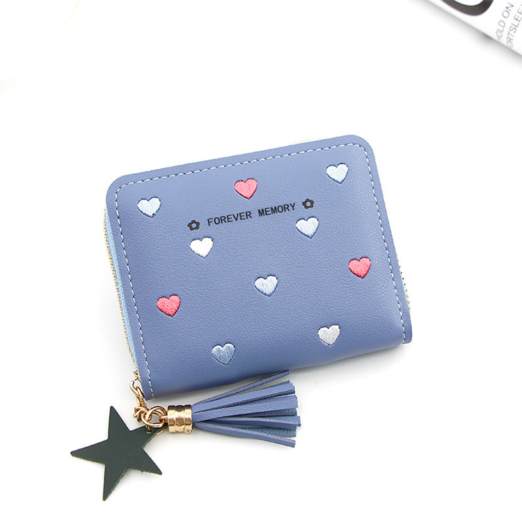Amazon Top Seller Women PU Tassel Purse Short Mode