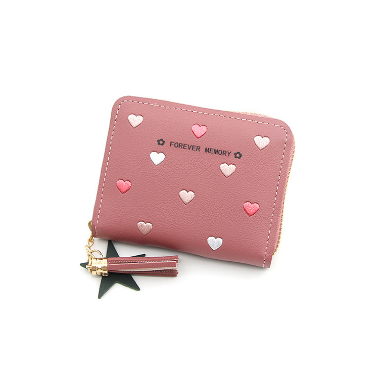 Amazon Top Seller Women PU Tassel Purse Short Mode