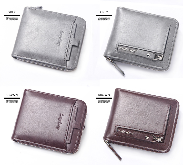 2022 zipper wallet men retro small purses coins an