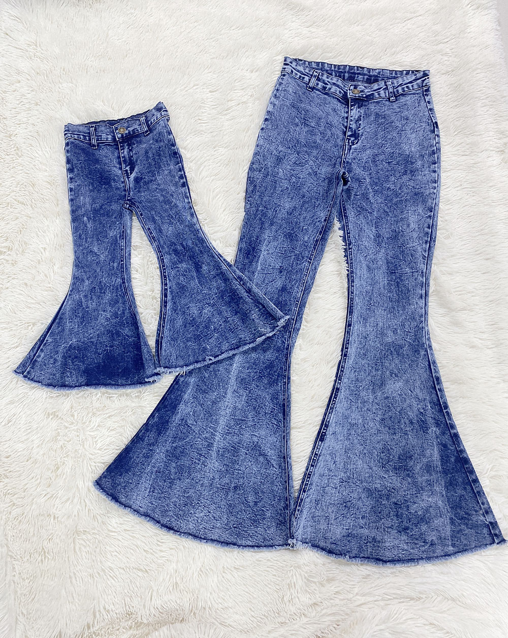 Mommy and me outfits new design fashion jeans pare