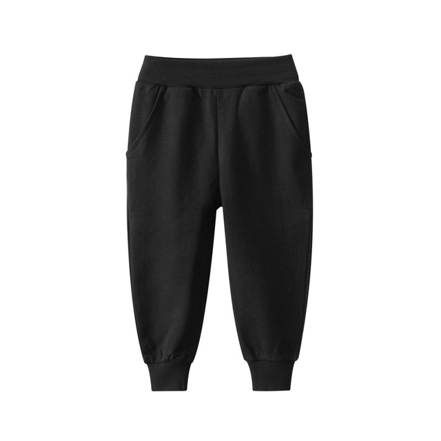 Custom Logo Kids Pants Boys Solid Long Pants Girls