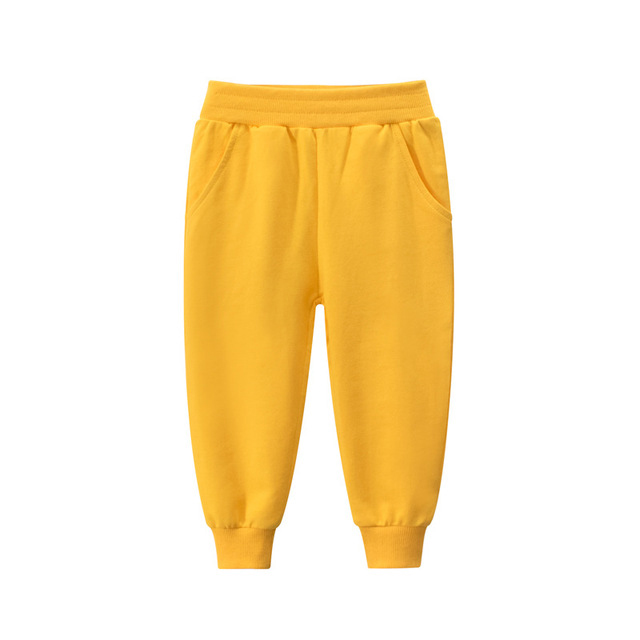 Custom Logo Kids Pants Boys Solid Long Pants Girls