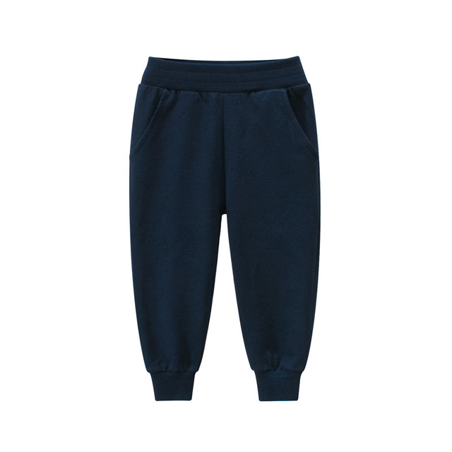 Custom Logo Kids Pants Boys Solid Long Pants Girls
