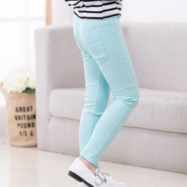 Girls Pants Spring Summer Kids Pants Elastic Tight