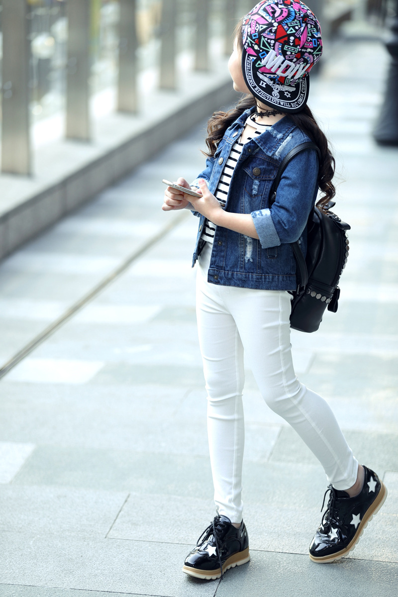 Girls Pants Spring Summer Kids Pants Elastic Tight