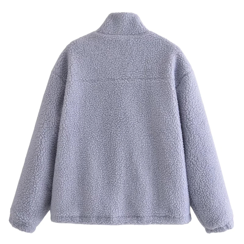 Custom Logo Casual Solid Turn Down Collar Lamb Fur