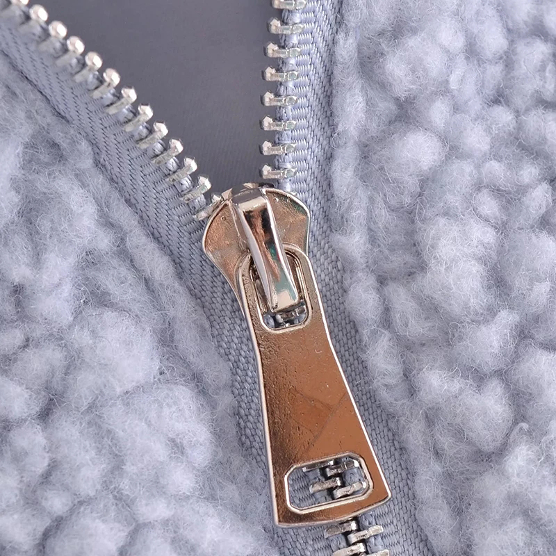 Custom Logo Casual Solid Turn Down Collar Lamb Fur
