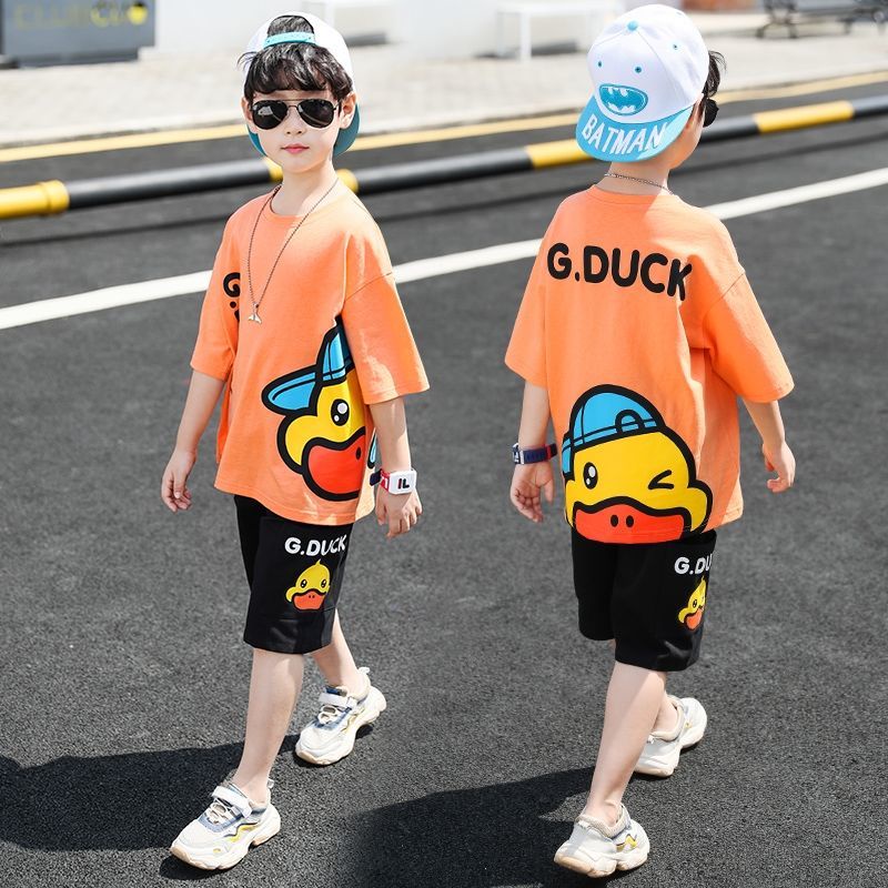 M&K 3-12 years Baby Boy Clothes Kids  (Cotton) Two-Piece Children 's Clothing Boys' Short-Sleeve