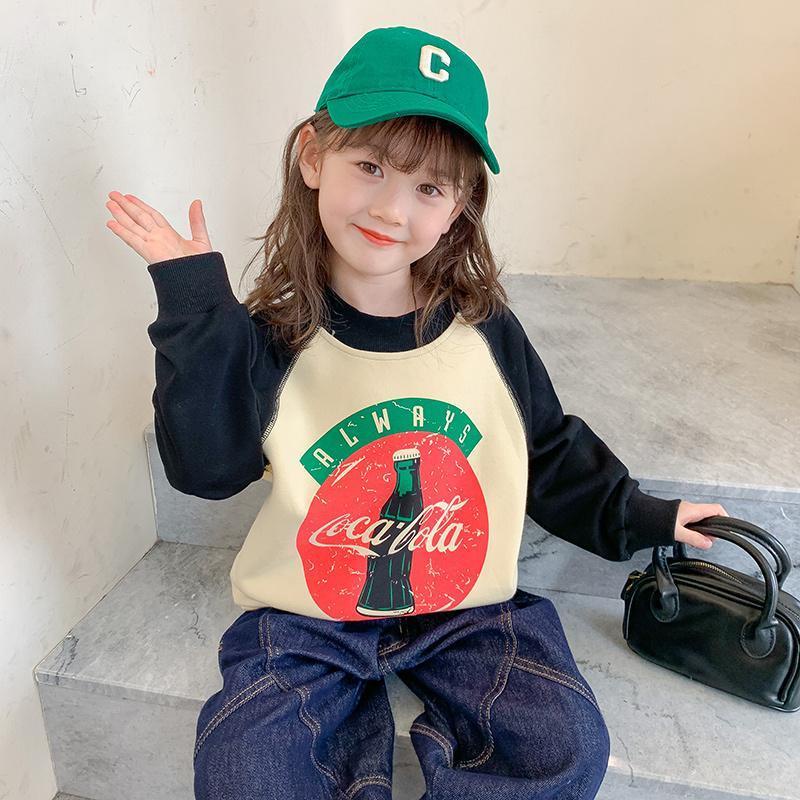 [Ready Stock] 3-14 Years old girl autumn sweater 2022 new foreign children spring and autumn childre