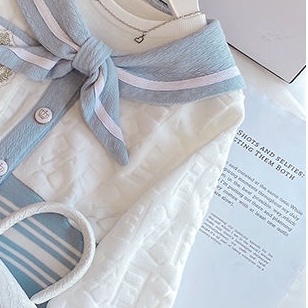 [Ready Stock] 3-14 years old girls' small fragrance suit autumn 2022 new Korean version medium and l