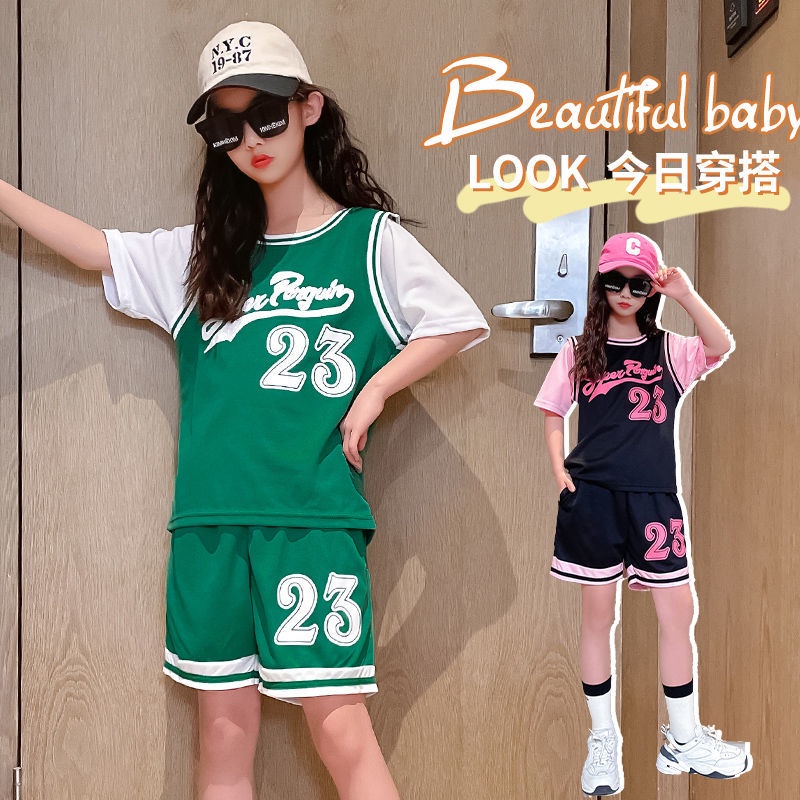 ✨ JMee Jamie ✨ Big children's clothing, girls' suits, children's sports suits, basketball suits, big