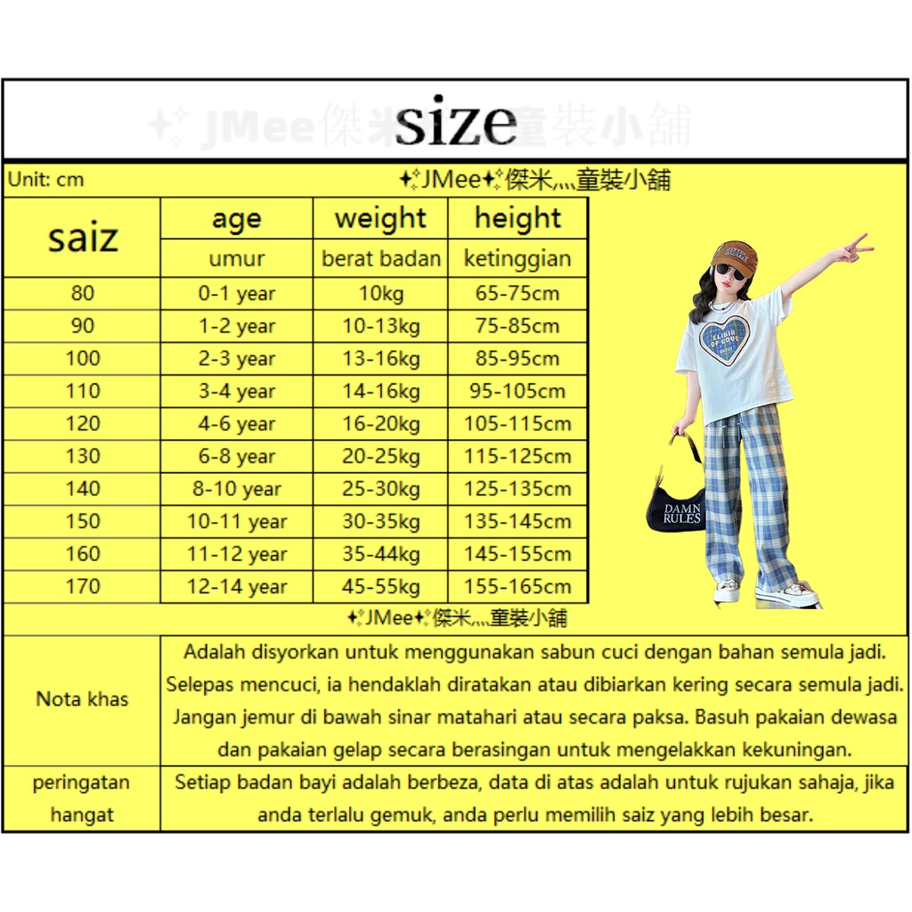 [Ready Stock] 3-14 Years OLD Girl Set Children's Short-sleeved Set Summer Girl Set Children's Casual