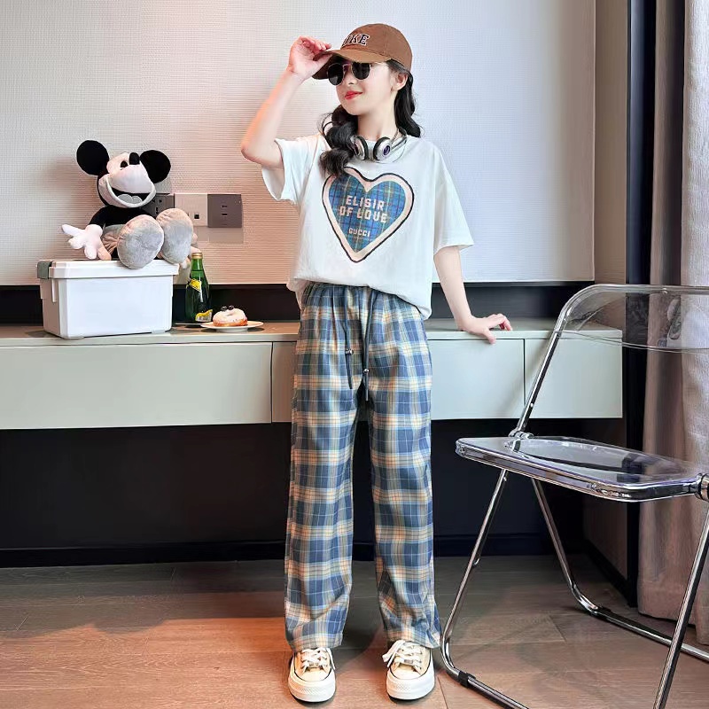 [Ready Stock] 3-14 Years OLD Girl Set Children's Short-sleeved Set Summer Girl Set Children's Casual