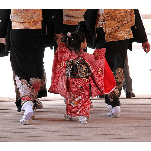 Japanese-made 100% Silk Fabric Custom Printed Real Silk Baby Kimono
