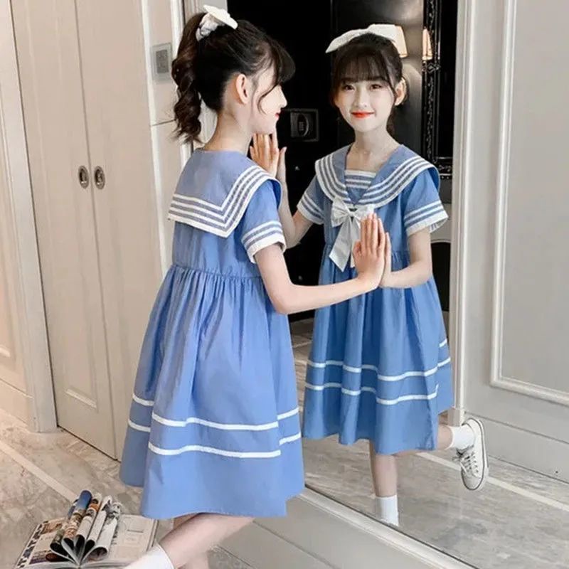 [Ready Stock] 3-14 Years old girl dress, girl dress, 2022 new models, girl short-sleeved dress, chil