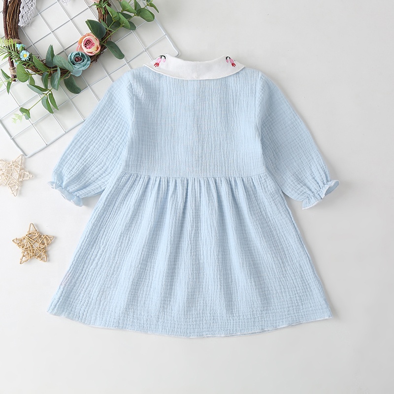 Girls Spring And Autumn Long-Sleeved Dress Childre