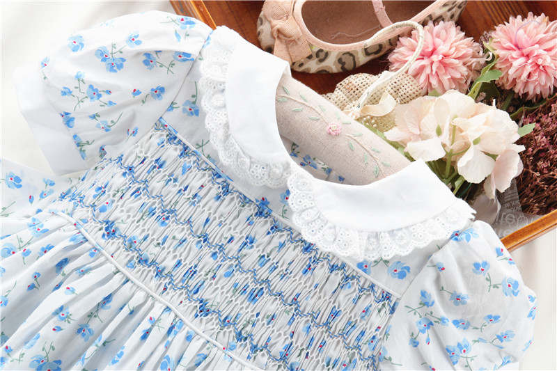 smocked girls summer dresses flower floral baby fr