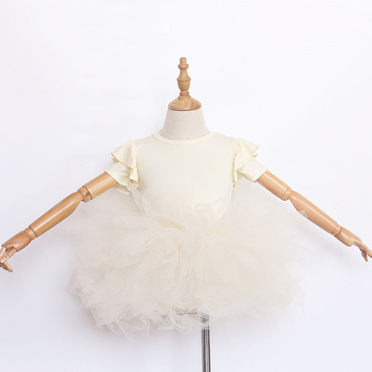 High quality baby pink yarn short sleeve spring gi