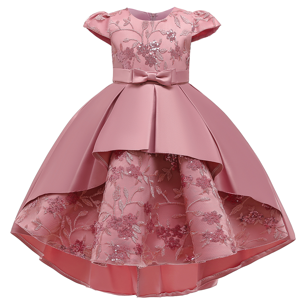 FSMKTZ New Product Kids Frock Bowknot Design Satin